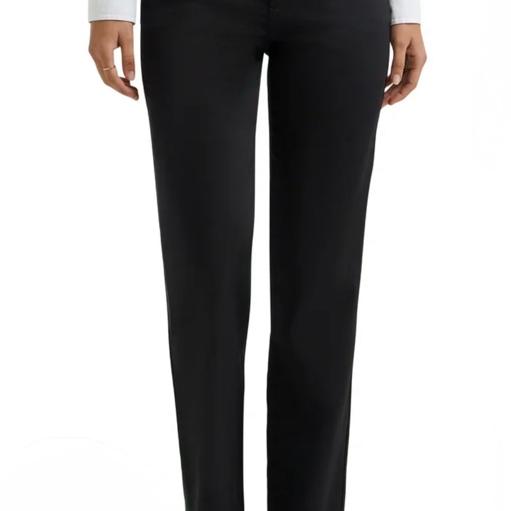 Lee Black Straight Leg Trousers with Pockets Size 14 Medium